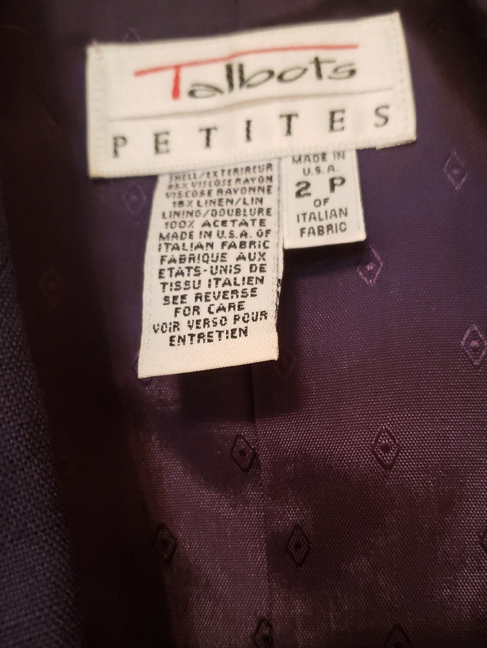 Talbots Navy Single-Button Blazer - Picture 2 of 9